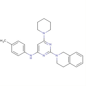 445452-95-9  4-Pyrimidinamine,2-(3,4-dihydro-2(1H)-isoquinolinyl)-N-(4-methylphenyl)-6-(1-piperidinyl)-