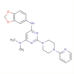 445453-55-4  4,6-Pyrimidinediamine,N'-1,3-benzodioxol-5-yl-N,N-dimethyl-2-[4-(2-pyridinyl)-1-piperazinyl]-
