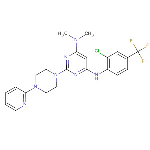 445453-73-6  4,6-Pyrimidinediamine,N'-[2-chloro-4-(trifluoromethyl)phenyl]-N,N-dimethyl-2-[4-(2-pyridinyl)-1-piperazinyl]-