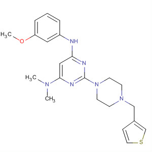 445453-83-8  4,6-Pyrimidinediamine,N'-(3-methoxyphenyl)-N,N-dimethyl-2-[4-(3-thienylmethyl)-1-piperazinyl]-