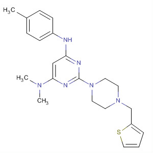 445454-11-5  4,6-Pyrimidinediamine,N,N-dimethyl-N'-(4-methylphenyl)-2-[4-(2-thienylmethyl)-1-piperazinyl]-