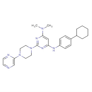 445454-15-9  4,6-Pyrimidinediamine,N'-(4-cyclohexylphenyl)-N,N-dimethyl-2-(4-pyrazinyl-1-piperazinyl)-