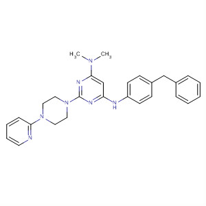 445454-24-0  4,6-Pyrimidinediamine,N,N-dimethyl-N'-[4-(phenylmethyl)phenyl]-2-[4-(2-pyridinyl)-1-piperazinyl]-