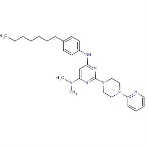 445454-25-1  4,6-Pyrimidinediamine,N'-(4-heptylphenyl)-N,N-dimethyl-2-[4-(2-pyridinyl)-1-piperazinyl]-