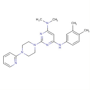 445454-26-2  4,6-Pyrimidinediamine,N'-(3,4-dimethylphenyl)-N,N-dimethyl-2-[4-(2-pyridinyl)-1-piperazinyl]-