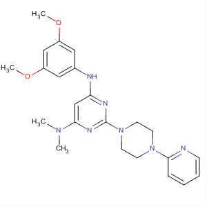 445454-38-6  4,6-Pyrimidinediamine,N'-(3,5-dimethoxyphenyl)-N,N-dimethyl-2-[4-(2-pyridinyl)-1-piperazinyl]-