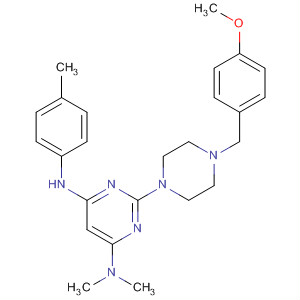 445454-70-6  4,6-Pyrimidinediamine,2-[4-[(4-methoxyphenyl)methyl]-1-piperazinyl]-N,N-dimethyl-N'-(4-methylphenyl)-