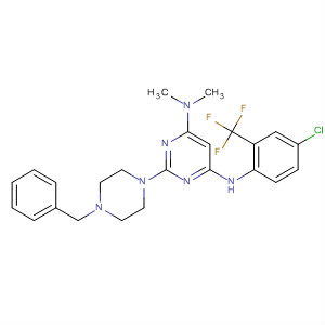 445454-73-9  4,6-Pyrimidinediamine,N'-[4-chloro-2-(trifluoromethyl)phenyl]-N,N-dimethyl-2-[4-(phenylmethyl)-1-piperazinyl]-