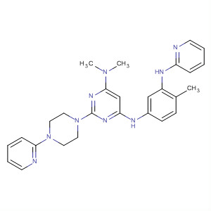 445454-76-2  4,6-Pyrimidinediamine,N,N-dimethyl-N'-[4-methyl-3-(2-pyridinylamino)phenyl]-2-[4-(2-pyridinyl)-1-piperazinyl]-