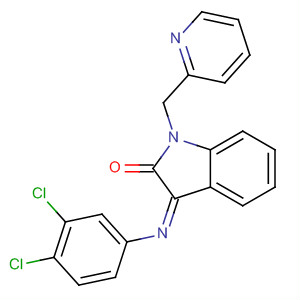 445454-88-6  2H-Indol-2-one,3-[(3,4-dichlorophenyl)imino]-1,3-dihydro-1-(2-pyridinylmethyl)-, (3Z)-