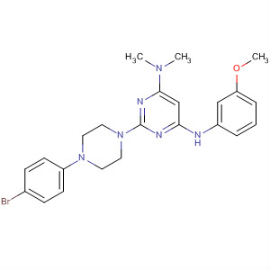 445455-54-9  4,6-Pyrimidinediamine,2-[4-(4-bromophenyl)-1-piperazinyl]-N'-(3-methoxyphenyl)-N,N-dimethyl-