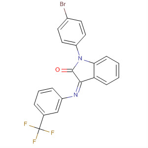 445455-62-9  2H-Indol-2-one,1-(4-bromophenyl)-1,3-dihydro-3-[[3-(trifluoromethyl)phenyl]imino]-,(3Z)-