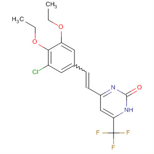 445456-19-9  2(1H)-Pyrimidinone,4-[2-(3-chloro-4,5-diethoxyphenyl)ethenyl]-6-(trifluoromethyl)-