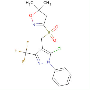 447399-16-8  Isoxazole,3-[[[5-chloro-1-phenyl-3-(trifluoromethyl)-1H-pyrazol-4-yl]methyl]sulfonyl]-4,5-dihydro-5,5-dimethyl-