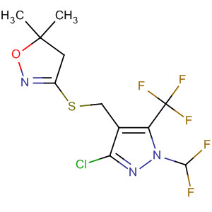 447399-23-7  Isoxazole,3-[[[3-chloro-1-(difluoromethyl)-5-(trifluoromethyl)-1H-pyrazol-4-yl]methyl]thio]-4,5-dihydro-5,5-dimethyl-