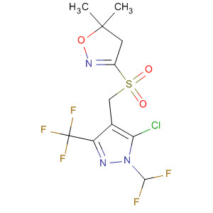 447399-24-8  Isoxazole,3-[[[5-chloro-1-(difluoromethyl)-3-(trifluoromethyl)-1H-pyrazol-4-yl]methyl]sulfonyl]-4,5-dihydro-5,5-dimethyl-