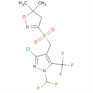 447399-25-9  Isoxazole,3-[[[3-chloro-1-(difluoromethyl)-5-(trifluoromethyl)-1H-pyrazol-4-yl]methyl]sulfonyl]-4,5-dihydro-5,5-dimethyl-