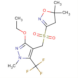 447399-26-0  Isoxazole,3-[[[3-ethoxy-1-methyl-5-(trifluoromethyl)-1H-pyrazol-4-yl]methyl]sulfonyl]-4,5-dihydro-5,5-dimethyl-