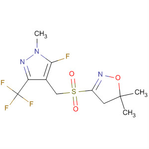 447399-42-0  Isoxazole,3-[[[5-fluoro-1-methyl-3-(trifluoromethyl)-1H-pyrazol-4-yl]methyl]sulfonyl]-4,5-dihydro-5,5-dimethyl-