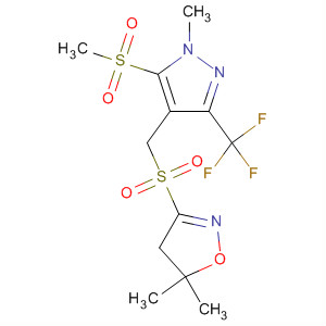 447399-70-4  Isoxazole,4,5-dihydro-5,5-dimethyl-3-[[[1-methyl-5-(methylsulfonyl)-3-(trifluoromethyl)-1H-pyrazol-4-yl]methyl]sulfonyl]-
