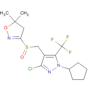 447399-93-1  Isoxazole,3-[[[3-chloro-1-cyclopentyl-5-(trifluoromethyl)-1H-pyrazol-4-yl]methyl]sulfonyl]-4,5-dihydro-5,5-dimethyl-