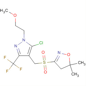 447400-28-4  Isoxazole,3-[[[5-chloro-1-(2-methoxyethyl)-3-(trifluoromethyl)-1H-pyrazol-4-yl]methyl]sulfonyl]-4,5-dihydro-5,5-dimethyl-