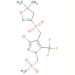 447400-35-3  Isoxazole,3-[[[3-chloro-1-[(methylsulfonyl)methyl]-5-(trifluoromethyl)-1H-pyrazol-4-yl]methyl]sulfonyl]-4,5-dihydro-5,5-dimethyl-