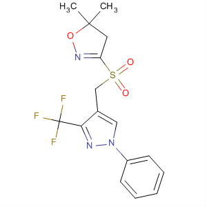447400-56-8  Isoxazole,4,5-dihydro-5,5-dimethyl-3-[[[1-phenyl-3-(trifluoromethyl)-1H-pyrazol-4-yl]methyl]sulfonyl]-