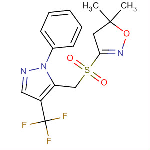 447401-00-5  Isoxazole,4,5-dihydro-5,5-dimethyl-3-[[[1-phenyl-4-(trifluoromethyl)-1H-pyrazol-5-yl]methyl]sulfonyl]-