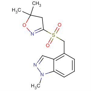 447401-58-3  1H-Indazole,4-[[(4,5-dihydro-5,5-dimethyl-3-isoxazolyl)sulfonyl]methyl]-1-methyl-