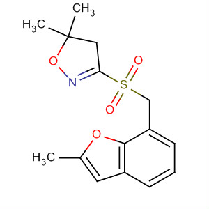 447401-66-3  Isoxazole,4,5-dihydro-5,5-dimethyl-3-[[(2-methyl-7-benzofuranyl)methyl]sulfonyl]-