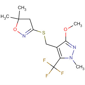 447402-13-3  Isoxazole,4,5-dihydro-3-[[[3-methoxy-1-methyl-5-(trifluoromethyl)-1H-pyrazol-4-yl]methyl]thio]-5,5-dimethyl-