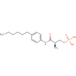 449173-09-5  Propanamide, 2-amino-N-(4-hexylphenyl)-3-(phosphonooxy)-, (2R)-