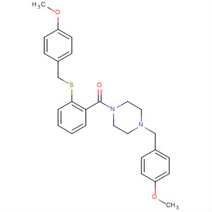 449174-80-5  Piperazine,1-[(4-methoxyphenyl)methyl]-4-[2-[[(4-methoxyphenyl)methyl]thio]benzoyl]-