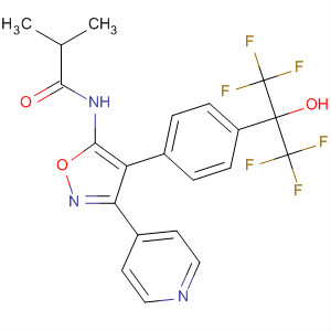 449802-95-3  Propanamide,2-methyl-N-[3-(4-pyridinyl)-4-[4-[2,2,2-trifluoro-1-hydroxy-1-(trifluoromethyl)ethyl]phenyl]-5-isoxazolyl]-