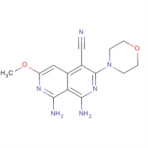 452344-47-7  2,7-Naphthyridine-4-carbonitrile,1,8-diamino-6-methoxy-3-(4-morpholinyl)-