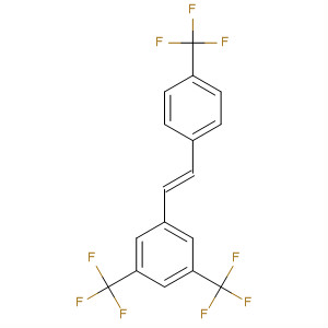 453537-09-2  Benzene,1,3-bis(trifluoromethyl)-5-[(1E)-2-[4-(trifluoromethyl)phenyl]ethenyl]-