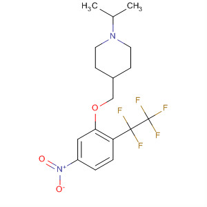 453560-69-5  Piperidine,1-(1-methylethyl)-4-[[5-nitro-2-(pentafluoroethyl)phenoxy]methyl]-
