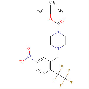 453560-85-5  1-Piperazinecarboxylic acid,4-[[5-nitro-2-(pentafluoroethyl)phenyl]methyl]-, 1,1-dimethylethyl ester