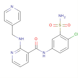 453561-99-4  3-Pyridinecarboxamide,N-[3-(aminosulfonyl)-4-chlorophenyl]-2-[(4-pyridinylmethyl)amino]-