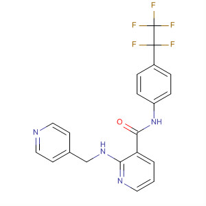 453562-02-2  3-Pyridinecarboxamide,N-[4-(pentafluoroethyl)phenyl]-2-[(4-pyridinylmethyl)amino]-