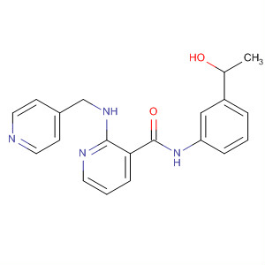 453562-25-9  3-Pyridinecarboxamide,N-[3-(1-hydroxyethyl)phenyl]-2-[(4-pyridinylmethyl)amino]-