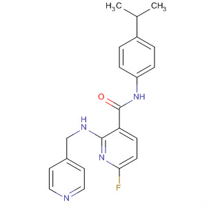 453563-10-5  3-Pyridinecarboxamide,6-fluoro-N-[4-(1-methylethyl)phenyl]-2-[(4-pyridinylmethyl)amino]-