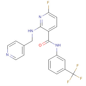 453563-11-6  3-Pyridinecarboxamide,6-fluoro-2-[(4-pyridinylmethyl)amino]-N-[3-(trifluoromethyl)phenyl]-