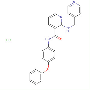 453563-14-9  3-Pyridinecarboxamide,N-(4-phenoxyphenyl)-2-[(4-pyridinylmethyl)amino]-, hydrochloride