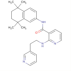 453565-21-4  3-Pyridinecarboxamide,2-[[2-(3-pyridinyl)ethyl]amino]-N-(5,6,7,8-tetrahydro-5,5,8,8-tetramethyl-2-naphthalenyl)-