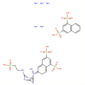 453573-28-9  1,3-Naphthalenedisulfonic acid,6,6'-[[6-[(2-sulfoethyl)amino]-1,3,5-triazine-2,4-diyl]diimino]bis-,pentasodium salt
