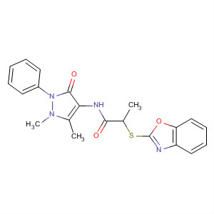 454232-57-6  Propanamide,2-(2-benzoxazolylthio)-N-(2,3-dihydro-1,5-dimethyl-3-oxo-2-phenyl-1H-pyrazol-4-yl)-