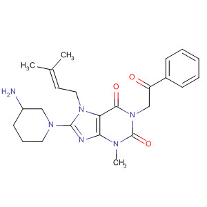 454707-34-7  1H-Purine-2,6-dione,8-(3-amino-1-piperidinyl)-3,7-dihydro-3-methyl-7-(3-methyl-2-butenyl)-1-(2-oxo-2-phenylethyl)-