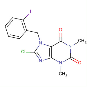 454709-21-8  1H-Purine-2,6-dione,8-chloro-3,7-dihydro-7-[(2-iodophenyl)methyl]-1,3-dimethyl-